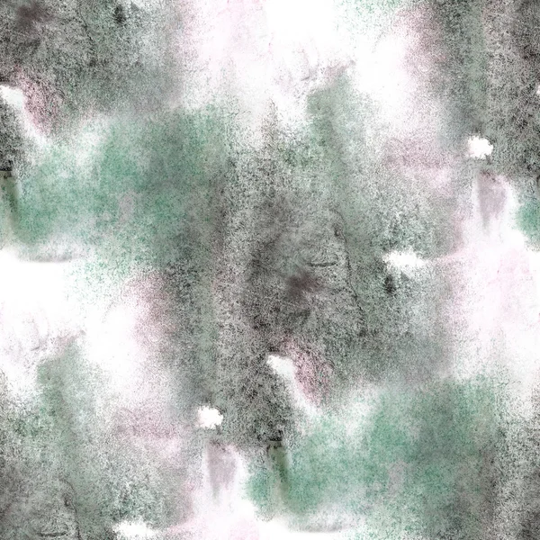 Współczesnego artysty bezszwowe szary, zielony akwarela tapeta tekstura — Zdjęcie stockowe