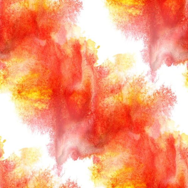 Moderne Künstler nahtlose rote, gelbe, weiße Aquarelltapete — Stockfoto