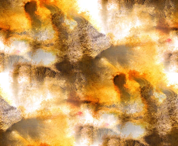 Modern artist  seamless yellow brown watercolor wallpaper textur — Stock Photo, Image