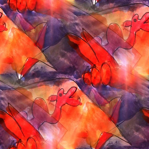 Kunst licht achtergrond kameel, rood, paars vat textuur watercolo — Stockfoto