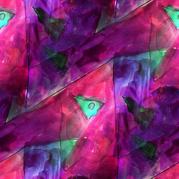 Kunst hellgrün, lila Hintergrund Textur Aquarell nahtlos ein — Stockfoto