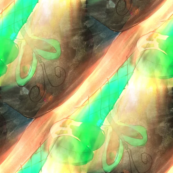 Мистецтво світло-коричневий, зелений, текстура фону метелика акварель — стокове фото