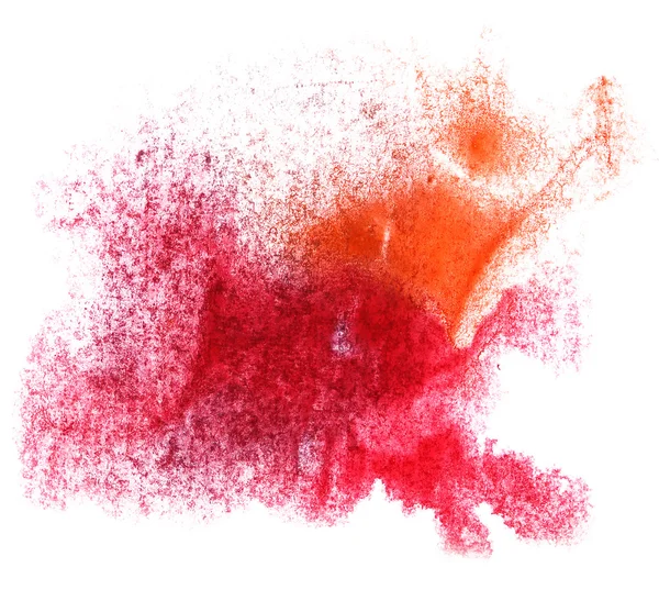 艺术红色橙色水彩油墨油漆 blob 水彩溅上校 — 图库照片