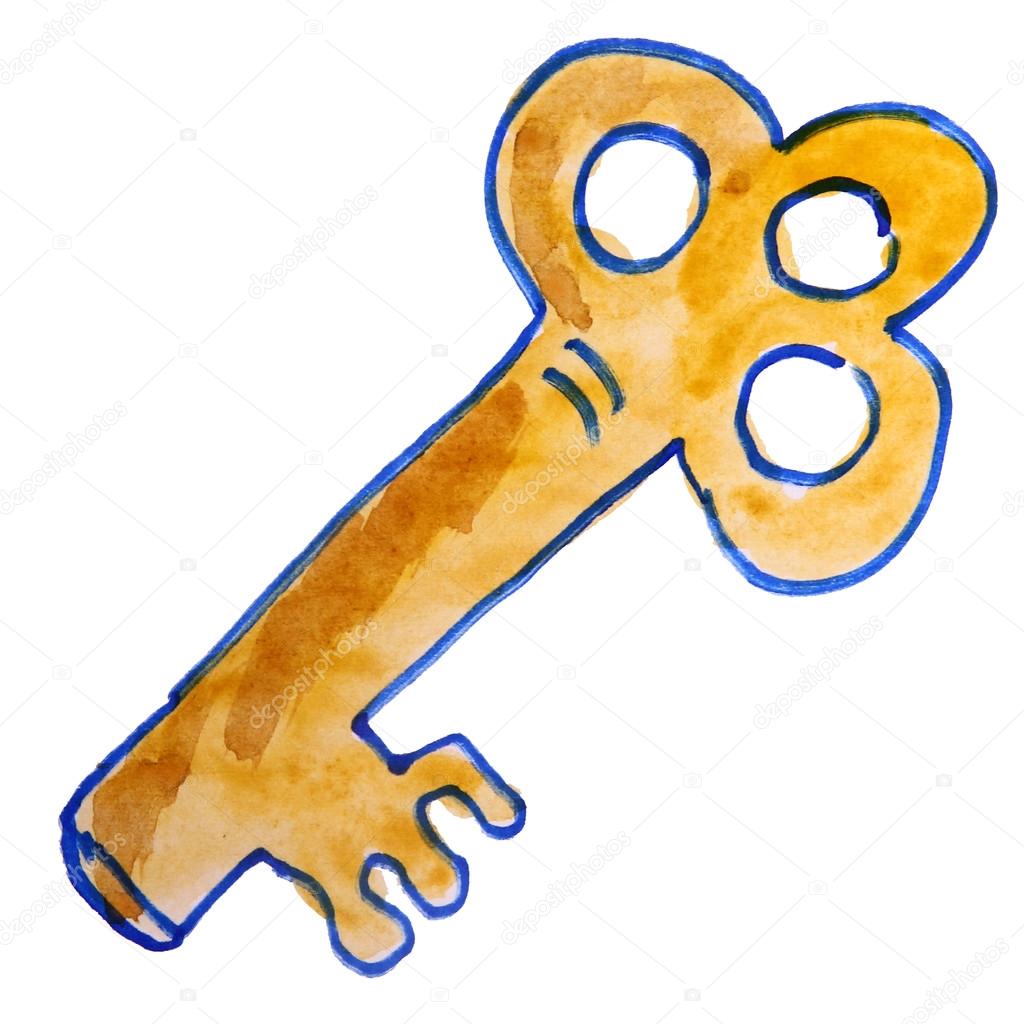 Drawing cartoon kids watercolor key on white background Stock Photo by ©maxximmm1 61763635 Drawing cartoon kids watercolor key on white background Stock Photo by ©maxximmm1 61763635