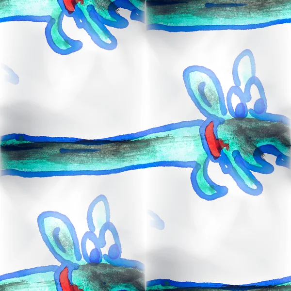 벽화 원활한 패턴 개 배경 질감 wallpa — 스톡 사진