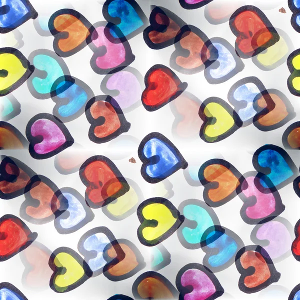 Mural una gran cantidad de corazones sin costuras patrón de fondo te — Foto de Stock