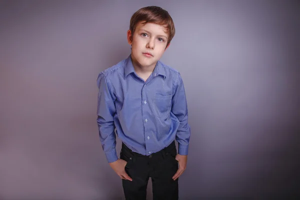 Portrait of boy adolescence European appearance Brown — Stock Photo, Image