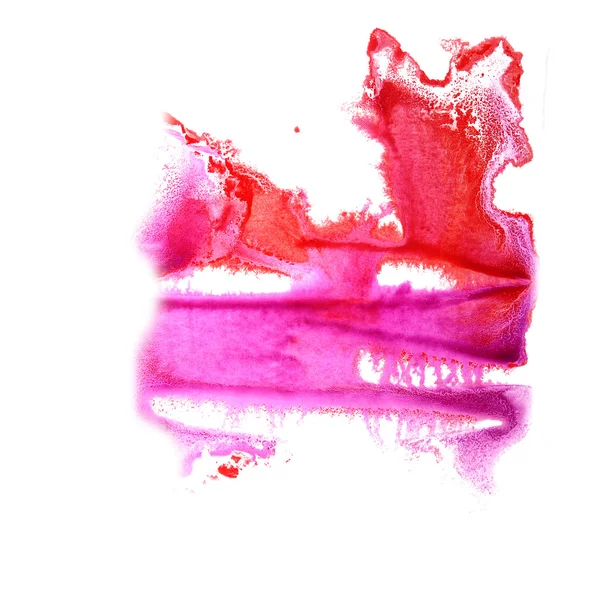 Abstrakt röd, violett ritning stroke bläck akvarell pensel vatten c — Stockfoto