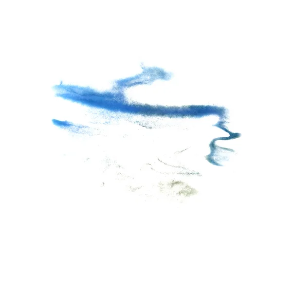 Abstrakt den blå ritning stroke bläck akvarell pensel vatten colo — Stockfoto