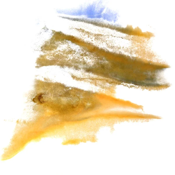 Abstract Yellow, dark blue, grey drawing stroke ink watercolor b — Stock Photo, Image