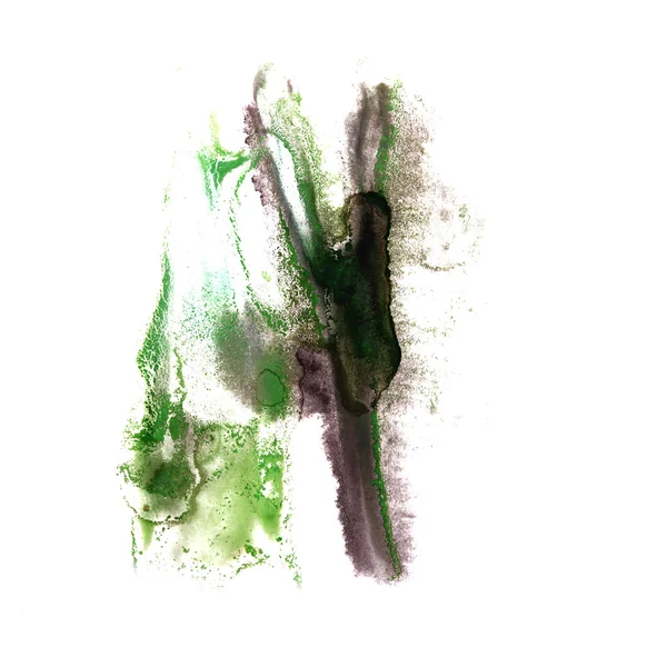 Art Black, green watercolor ink paint blob watercolour splash co — Stock Photo, Image