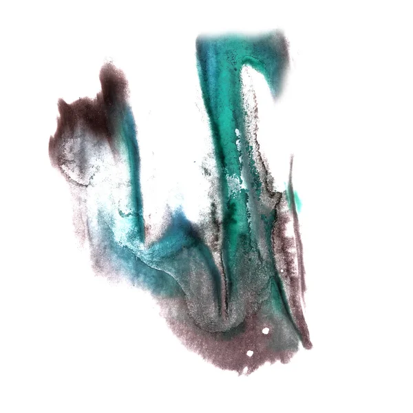 アート ブルー、水彩墨塗料 blob 水彩スプラッシュ コル — ストック写真