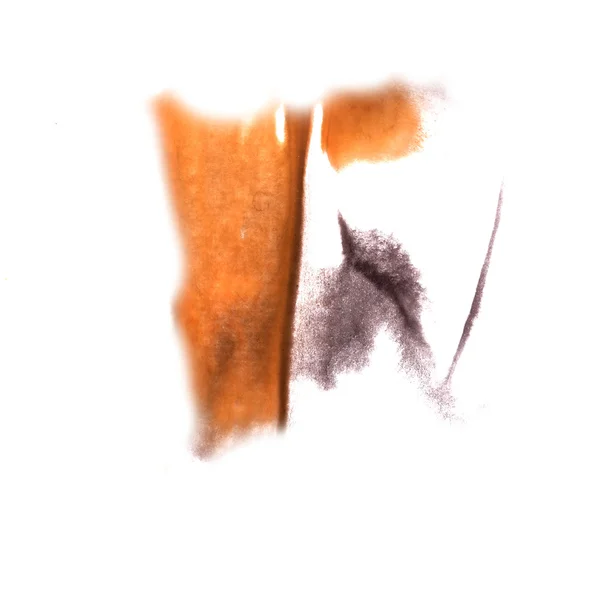 灰色、オレンジ色の水彩インク ペイント blob 水彩スプラッシュ株式会社アート — ストック写真
