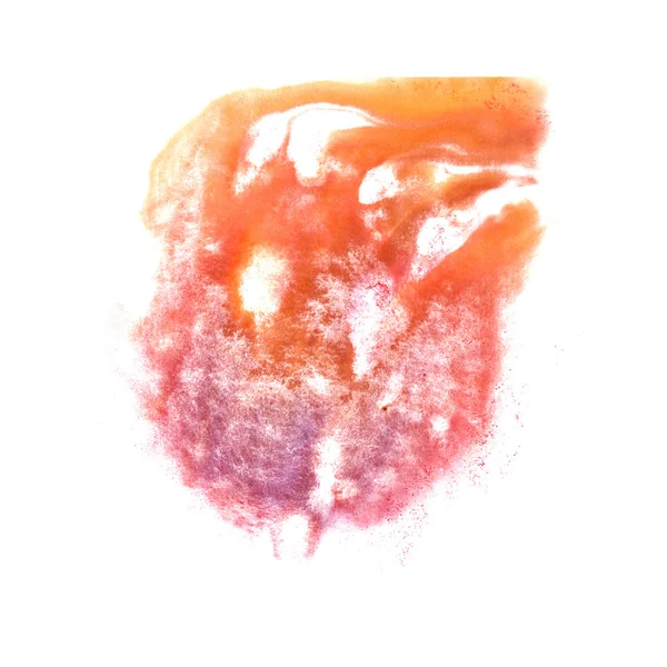 オレンジ、バイオレットの水彩インク blob 水彩スプラッシュ ペイント アート — ストック写真