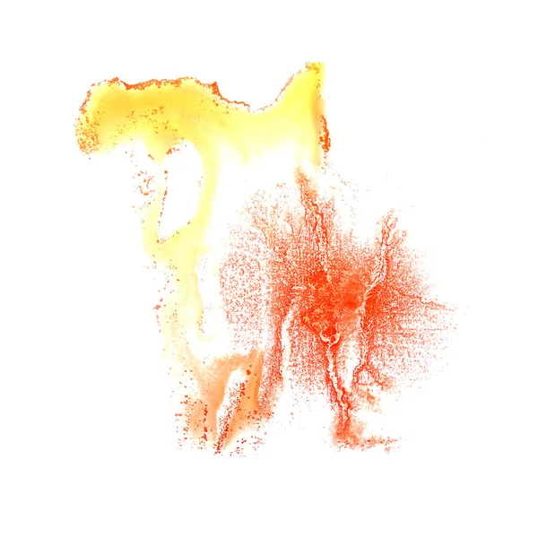 Art Oranje, gele, rode aquarel inkt verf blob aquarel sp — Stockfoto