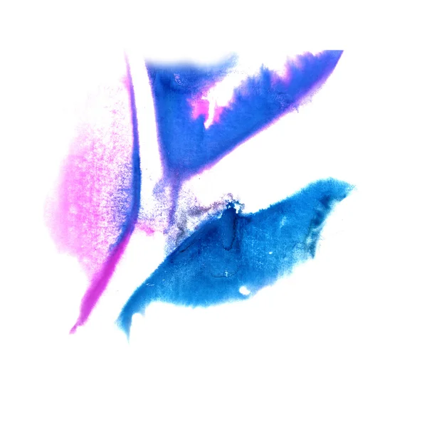 Arte rosa, azul oscuro acuarela tinta tinta mancha acuarela salpicadura — Foto de Stock