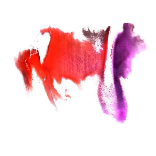 Art Red, violet watercolor ink paint blob watercolour splash col — Stock Photo, Image