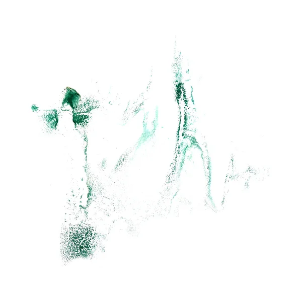 Konst gröna akvarell bläck färg blob akvarell stänk färg — Stockfoto