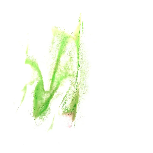 アート グリーン水彩インク ペイント blob 水彩スプラッシュ色 — ストック写真