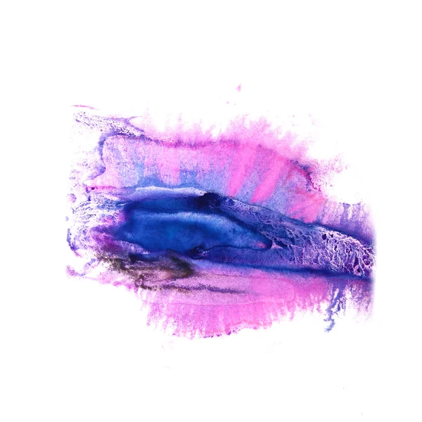 Abstract Dark blue, pink drawing stroke ink watercolor brush wat — Stock Photo, Image