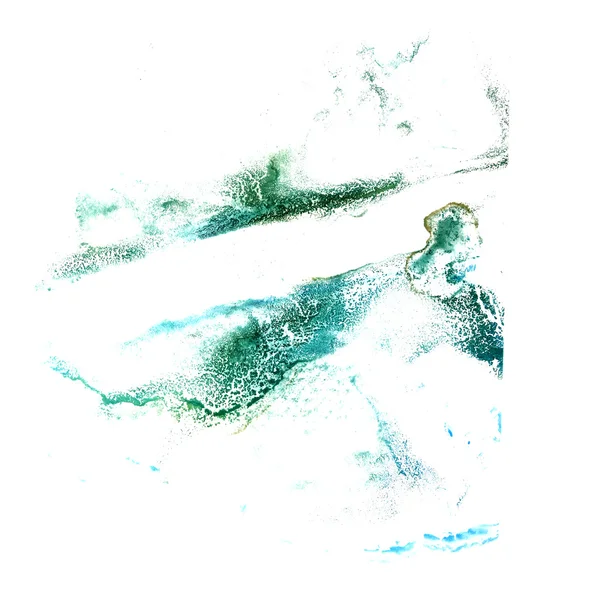 Kunst de groene aquarel inkt verf blob aquarel splash kleur — Stockfoto