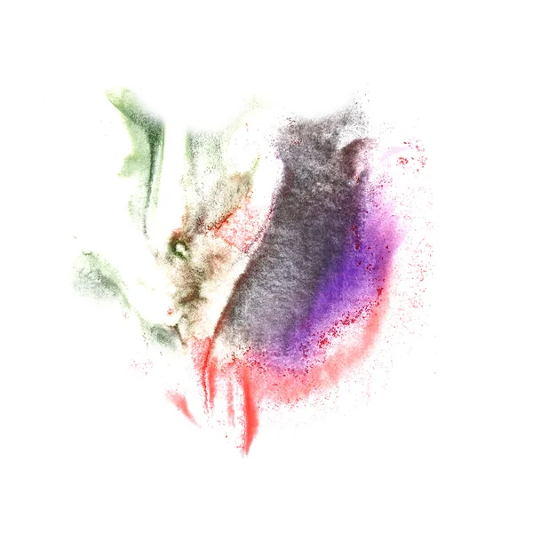 Art Violet, black, green, red watercolor ink paint blob watercol — Stock Photo, Image