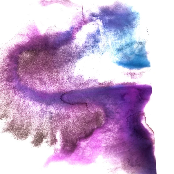 Kunst Violet, donker blauwe aquarel inkt verf blob aquarel spla — Stockfoto