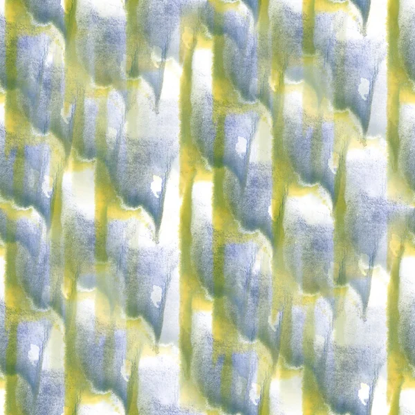アート黄色、緑色、褐色青い水彩インク ペイント blob watercolo — ストック写真