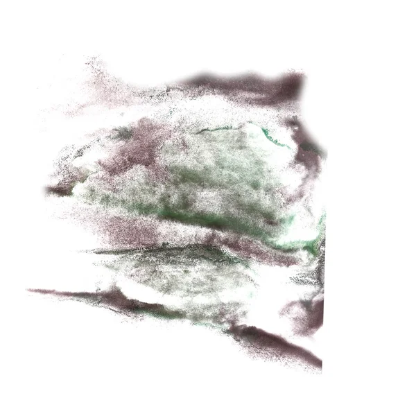 Abstrait Vert, noir dessin trait encre aquarelle brosse eau — Photo