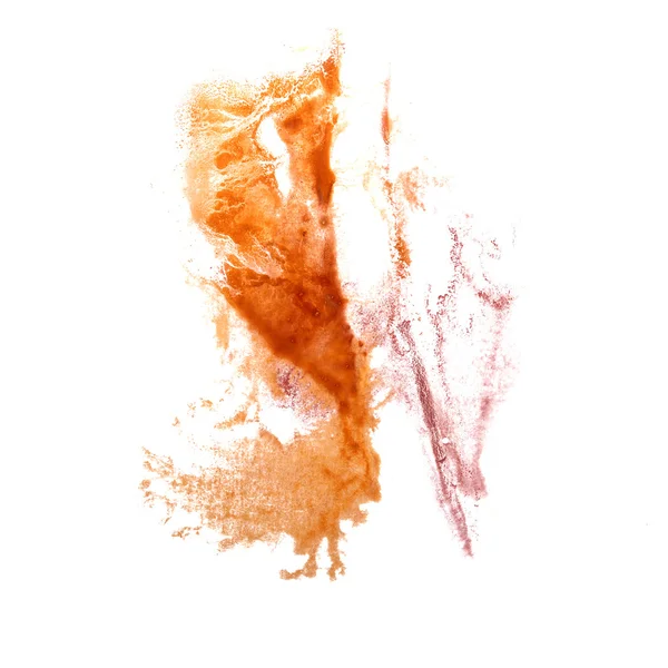Abstract Orange, pink drawing stroke ink watercolor brush — Stock Photo, Image
