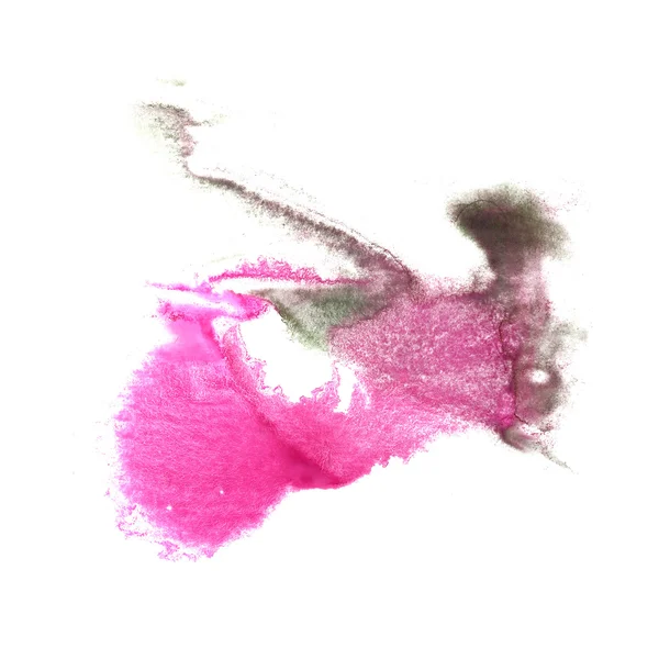 Abstract Pink, black drawing stroke ink watercolor brush water — Stock Photo, Image