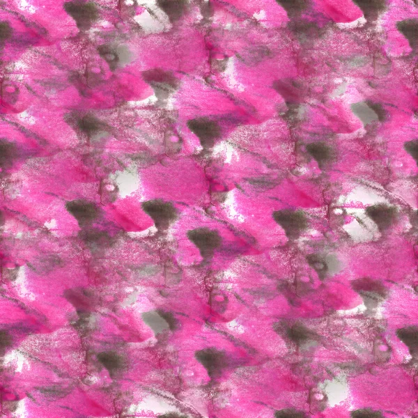 Abstraktní Pink, černá kresba mrtvice inkoustu akvarel štětce vody — Stock fotografie