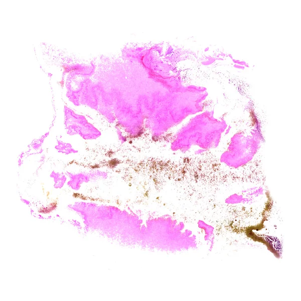 Abstraktní růžové, hnědé tah inkoustem akvarel štětce vody c — Stock fotografie