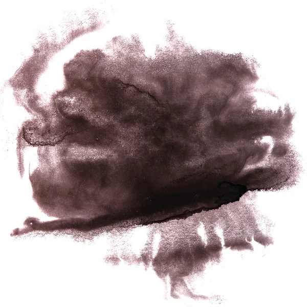 Művészet a fekete akvarell festék festék blob akvarell csobbanás szín — Stock Fotó