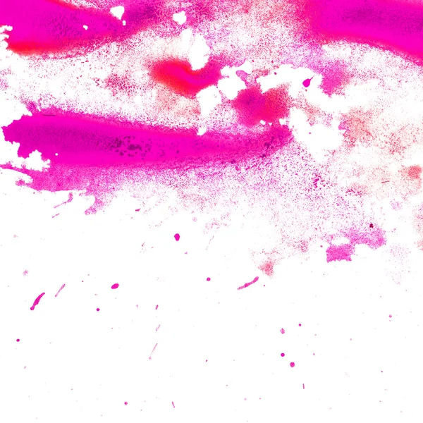 Abstract emo pink watercolor blot texture patch of isolated on w — Stock Photo, Image