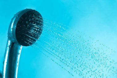 taze splash banyo duş ve geçerli mavi su