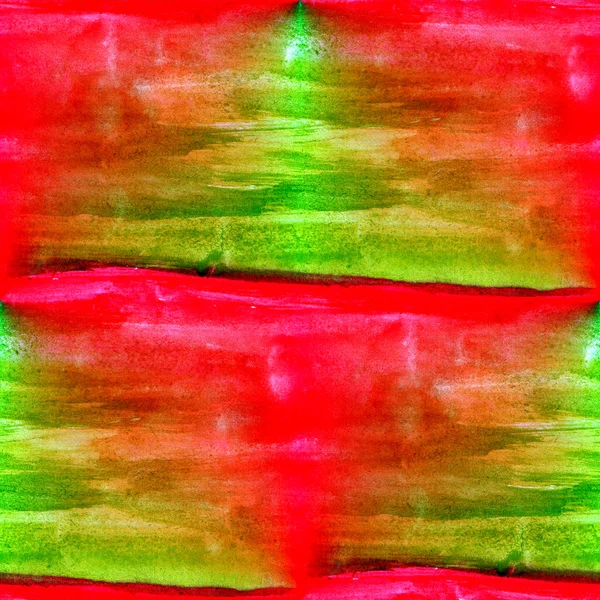 Akwarele tekstura zbliżenie zielony bezszwowe czerwony pociągnięcia pędzlem — Zdjęcie stockowe