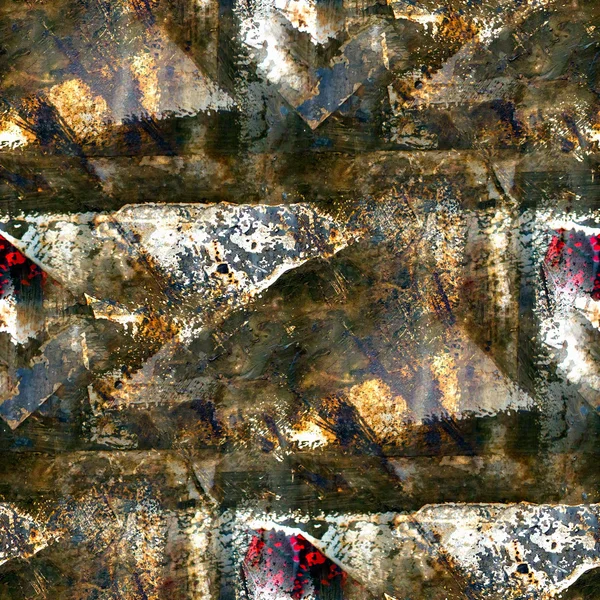 Grunge bezešvých textur železa s místem pro zprávy — Stock fotografie