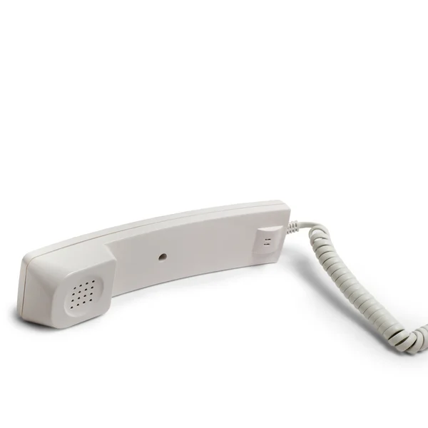 Handset en draad geïsoleerd witte achtergrond — Stockfoto