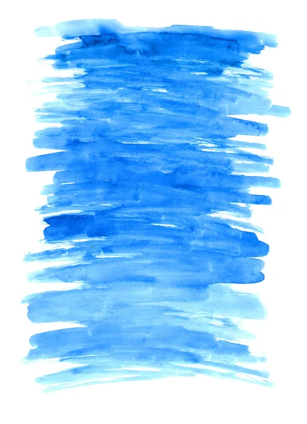 宏观抽象肌理蓝色水彩画笔描边 — 图库照片
