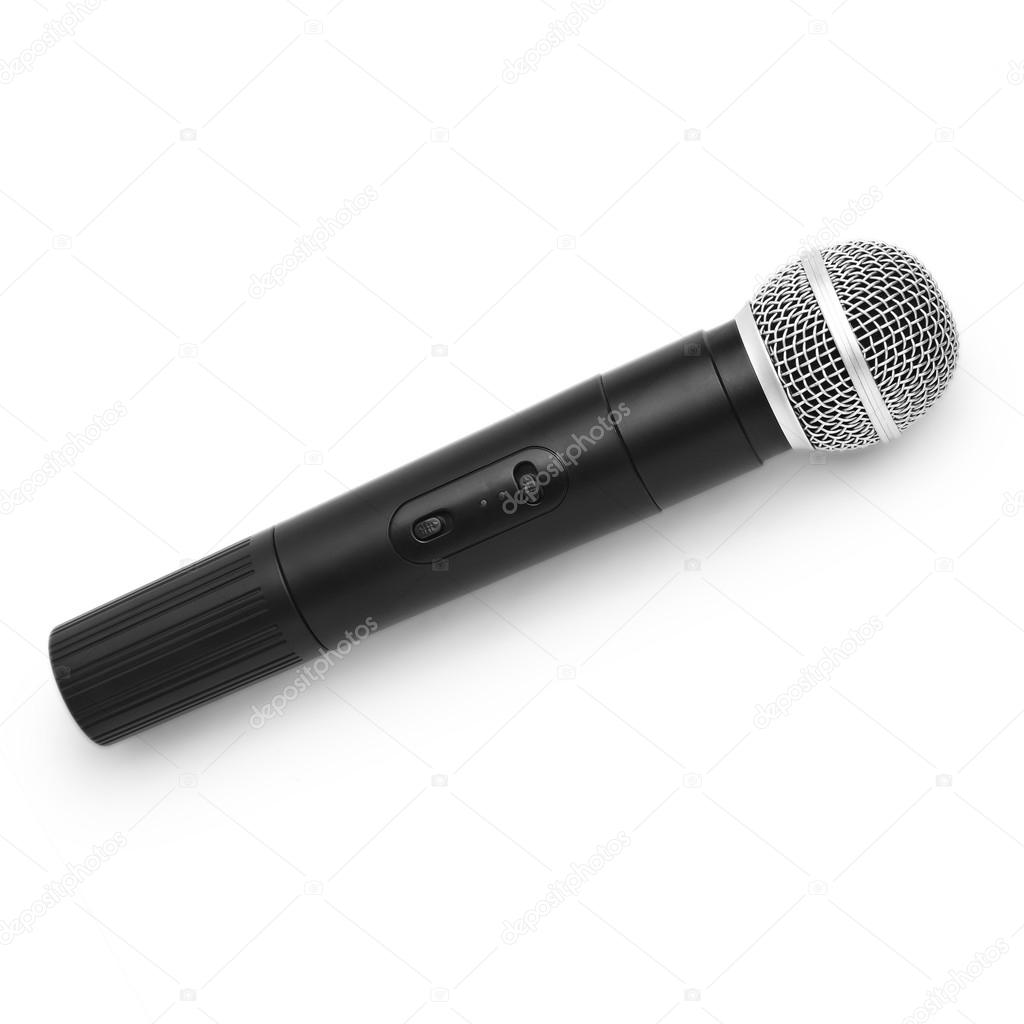 microphone radio vintage isolated white background