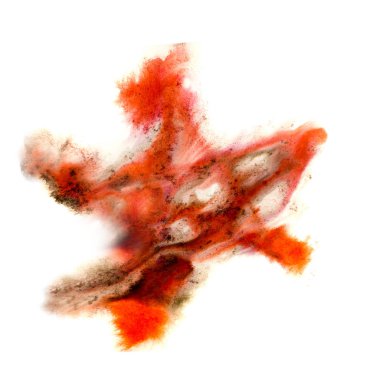 kırmızı siyah suluboya doku bir şeytan belirsiz isol sembolüdür.