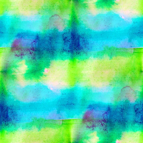 Бесшовный синий зеленый акварель полосы фона ручной работы — стоковое фото