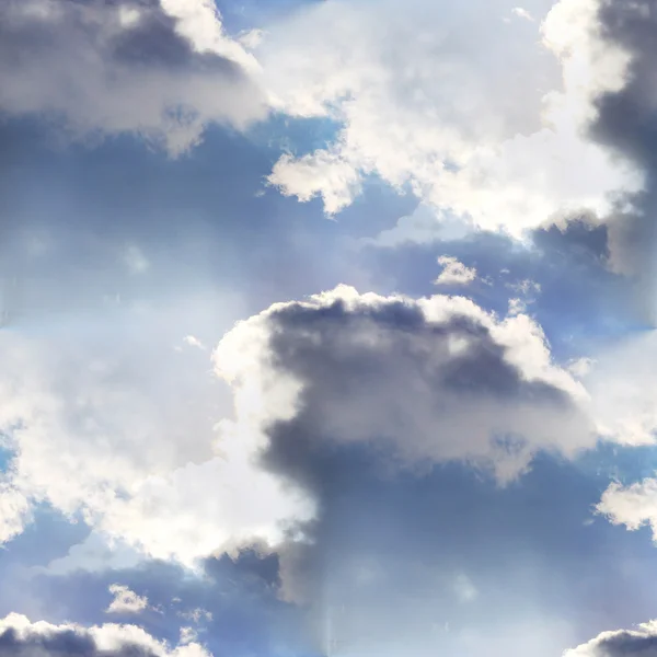 Textura de fondo de pantalla azul cielo nubes sin costuras — Foto de Stock