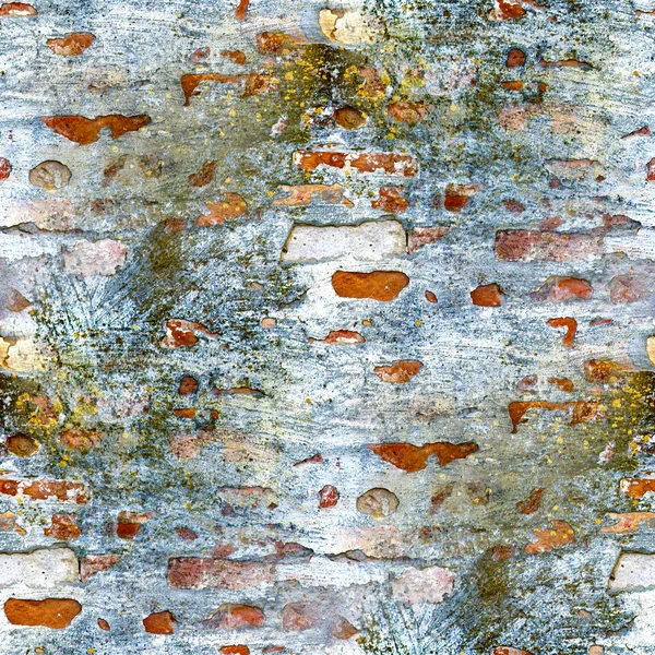 Бесшовная кирпичная стена с плесенью — стоковое фото