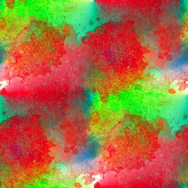 Aquarelle texture vert rouge fond de peinture avec des taches — Photo