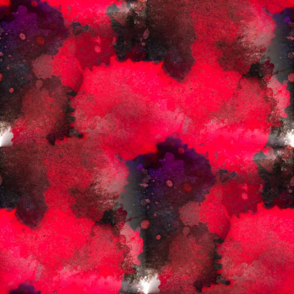 Акварельная текстура красный черный фон живописи с пятнами — стоковое фото