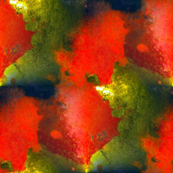 Aquarell Textur rot grün schwarz Malerei Hintergrund mit blo — Stockfoto