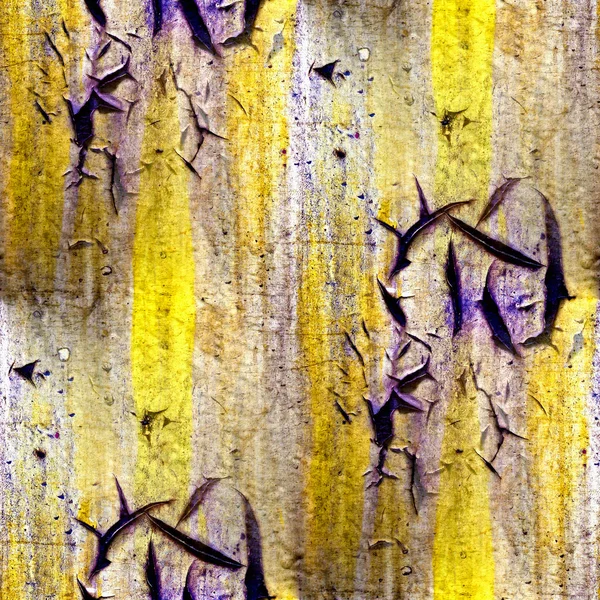 Żółty fioletowy bez szwu streszczenie tekstura starego żelaza z pęknięć — Zdjęcie stockowe