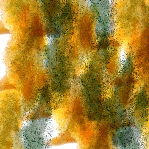 Sanat suluboya mürekkep blob suluboya sarı, yeşil splash boya — Stok fotoğraf